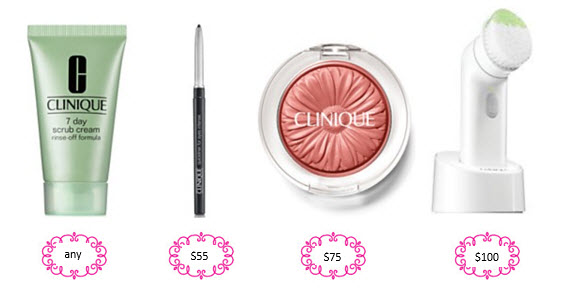 Receive a free 4-piece bonus gift with your $100 Clinique purchase