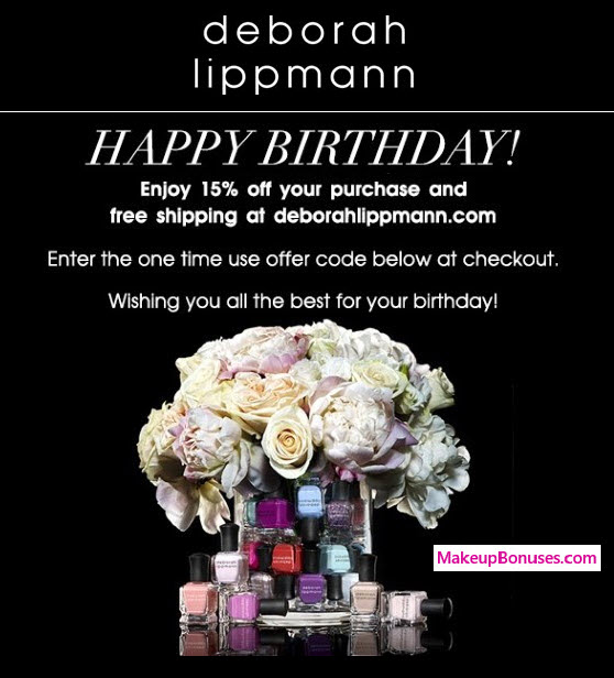 deborah lippmann Birthday Gift - MakeupBonuses.com #deborahlippmann #CrueltyFree #Vegan