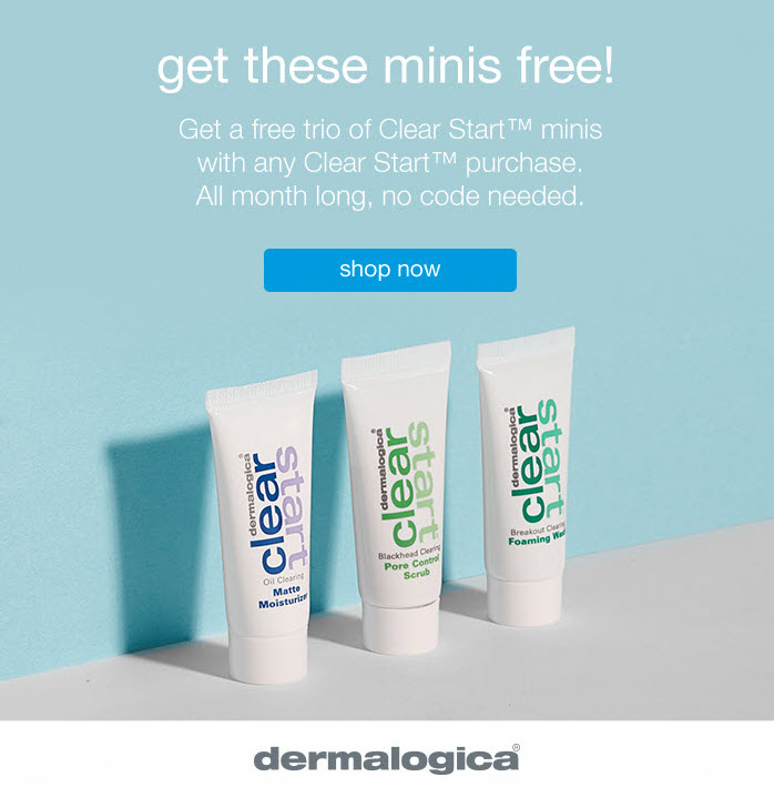 Receive a free 3-piece bonus gift with your Clear Start product purchase