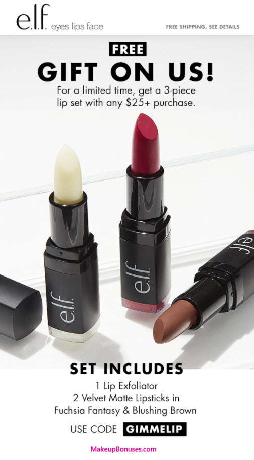 ELF Cosmetics Free Gift with Purchase Makeup Bonuses