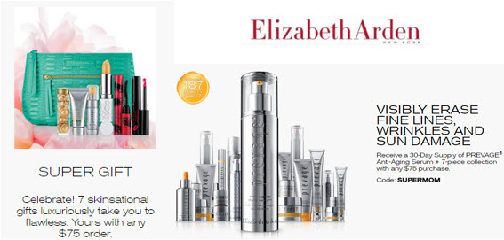 Receive a free 8-piece bonus gift with your $75 Elizabeth Arden purchase