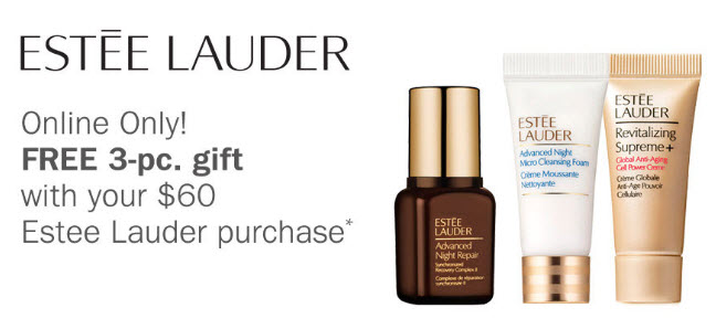 Receive a free 3-piece bonus gift with your $60 Estée Lauder purchase