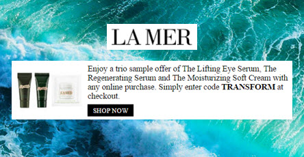 Receive a free 3-piece bonus gift with your La Mer purchase
