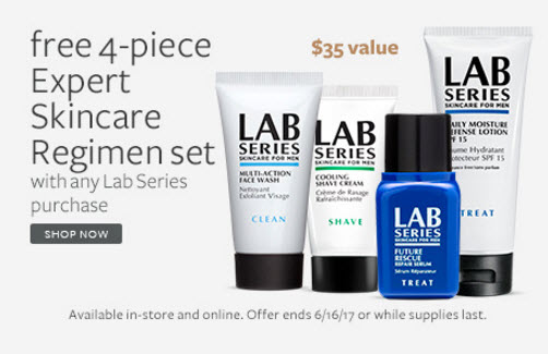 Receive a free 4-piece bonus gift with your Lab Series purchase