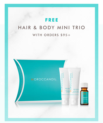 Receive a free 3-piece bonus gift with your $95 Moroccanoil purchase