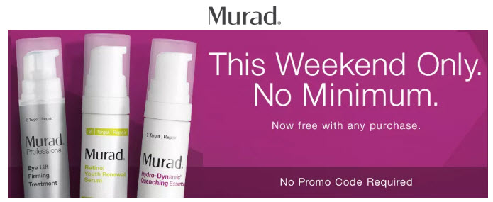 Receive a free 3-piece bonus gift with your Murad purchase