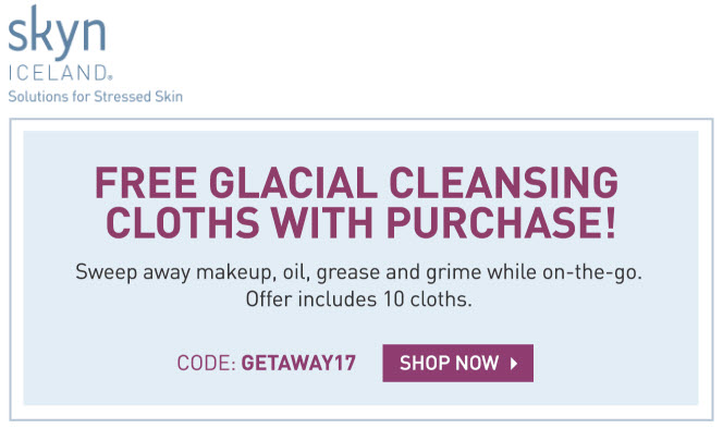 Receive a free 10-piece bonus gift with your Skyn Iceland purchase
