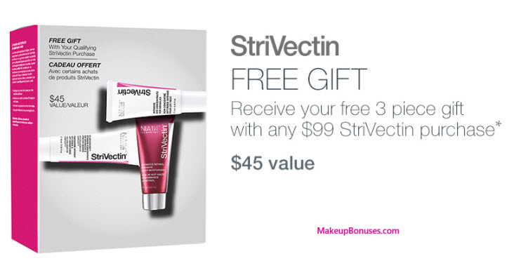 Receive a free 3-piece bonus gift with your $99 StriVectin purchase