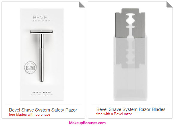 Receive a free 20-piece bonus gift with your Bevel Shave System Safety Razor purchase
