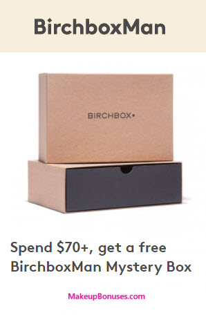 Receive a free 5-pc gift with your $70+ of full-size products from the Birchbox Man Shop purchase