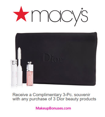 Receive a free 3-pc gift with your 3 Dior Beauty Products purchase