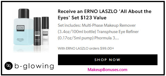 Receive a free 3-pc gift with your $99 Erno Laszlo purchase