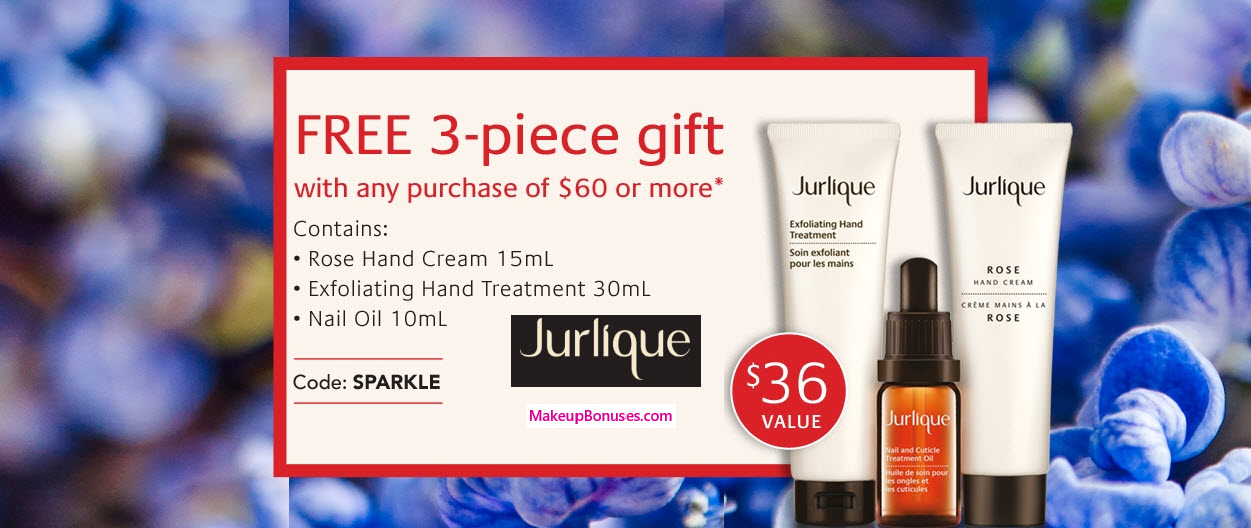 Receive a free 3-pc gift with your $60 Jurlique purchase