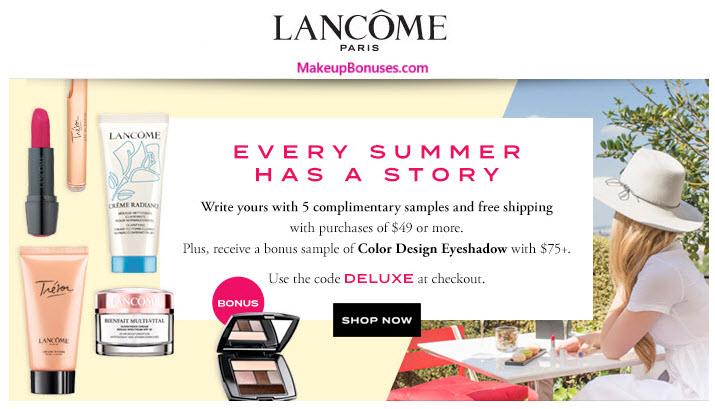 Receive a free 5-pc gift with your $49 Lancôme purchase