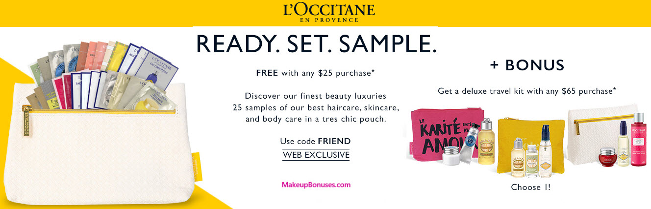 Receive your choice of 30-pc gift with your $65 L'Occitane purchase