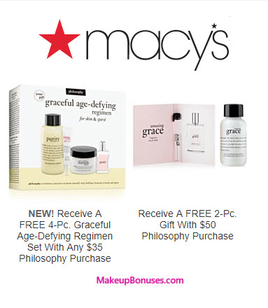 Receive a free 4-pc gift with your $35 philosophy purchase