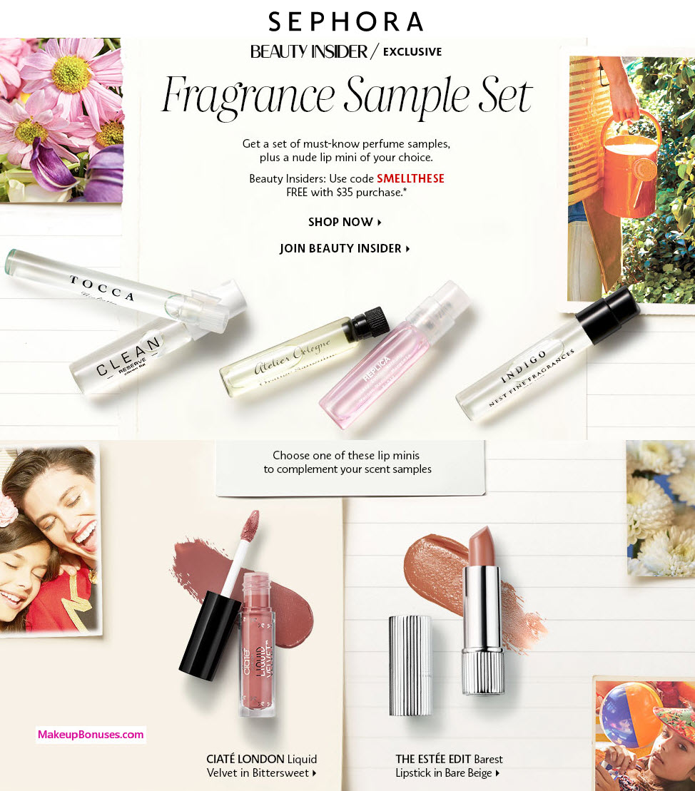 Receive a free 6-piece bonus gift with your Beauty Insider $35 purchase