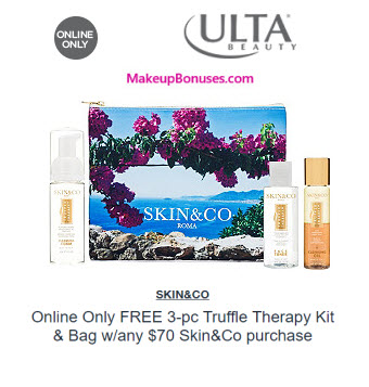 Receive a free 3-pc gift with your $70 Skin and Co Roma purchase