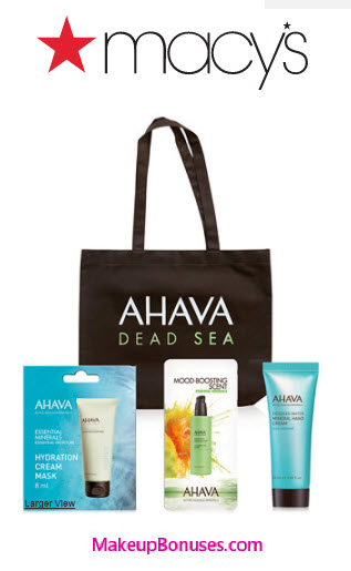 Receive a free 4-pc gift with your $40 AHAVA purchase