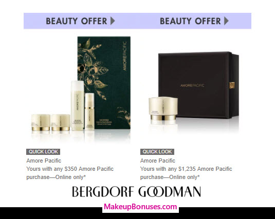 Receive a free 4-pc gift with your $350 AMOREPACIFIC purchase