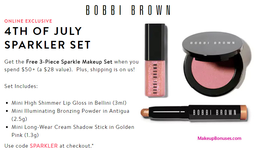Receive a free 3-pc gift with your $50 Bobbi Brown purchase