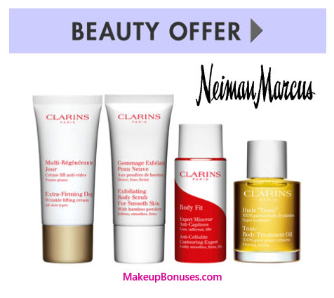 Receive a free 4-piece bonus gift with your $125 Clarins purchase