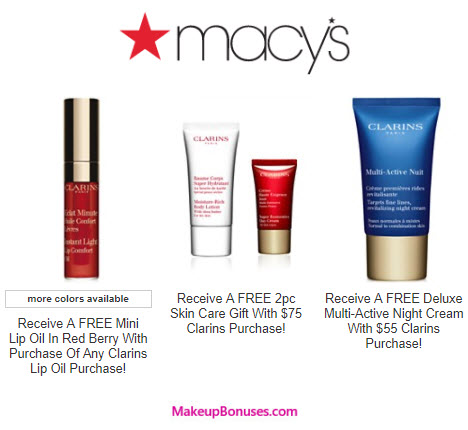 Receive a free 3-pc gift with your $75 Clarins purchase