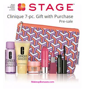 Receive a free 7-pc gift with your $28 Clinique purchase