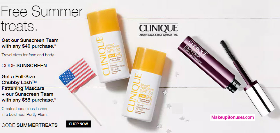 Receive a free 3-pc gift with your $55 Clinique purchase