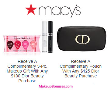 Receive a free 4-pc gift with your $125 Dior Beauty purchase