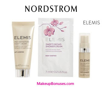 Receive a free 3-pc gift with your $110 Elemis purchase