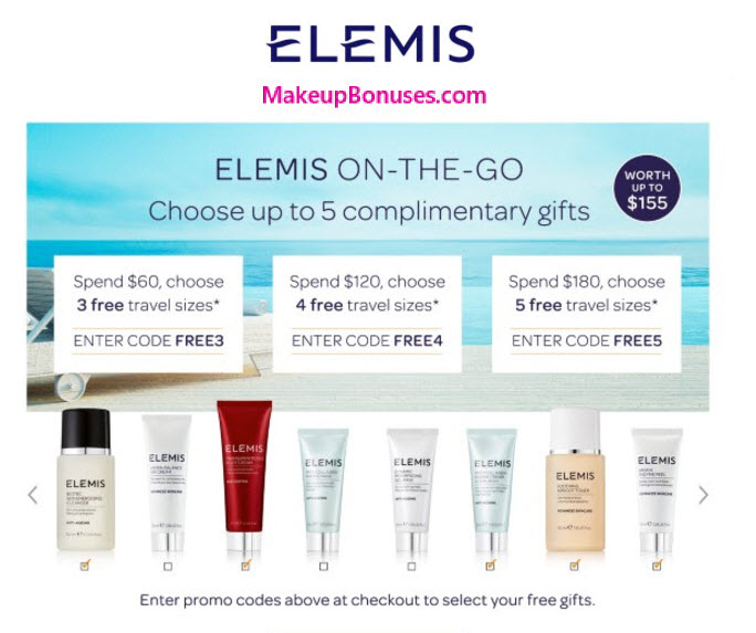 Receive a free 4-pc gift with your $120 Elemis purchase