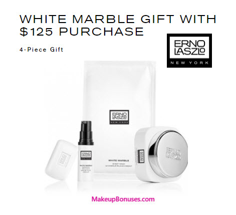 Receive a free 4-pc gift with your $125 Erno Laszlo purchase