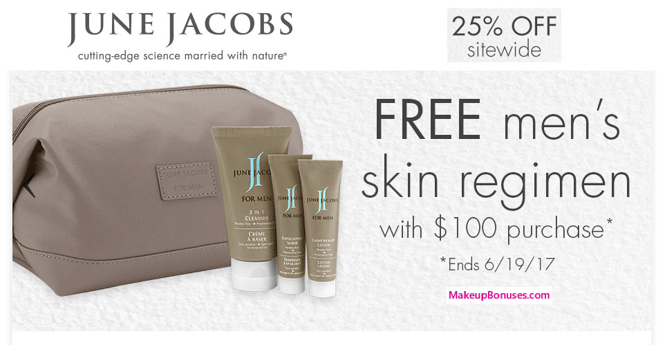 Receive a free 4-pc gift with your $100 June Jacobs purchase