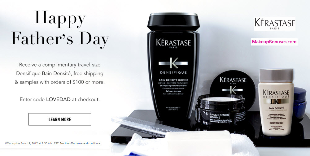 Receive a free 3-pc gift with your $100 Kérastase purchase