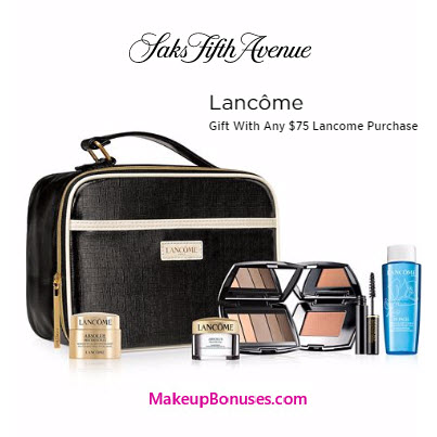 Receive a free 7-piece bonus gift with your $75 Lancôme purchase