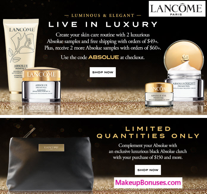 Receive your choice of 4-pc gift with your $60 Lancôme purchase
