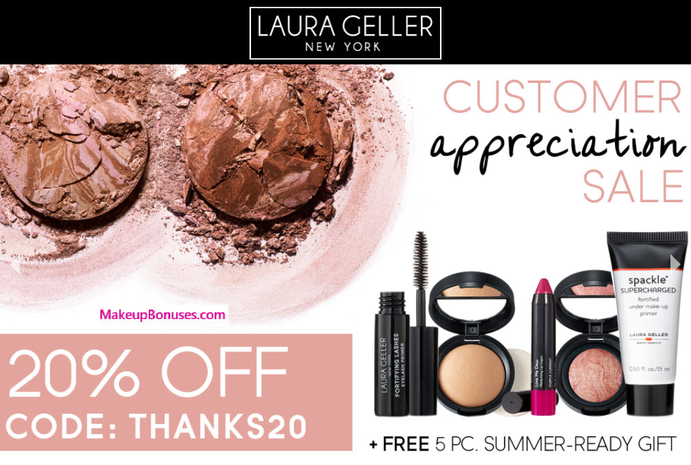 Receive a free -piece bonus gift with your Laura Geller purchase