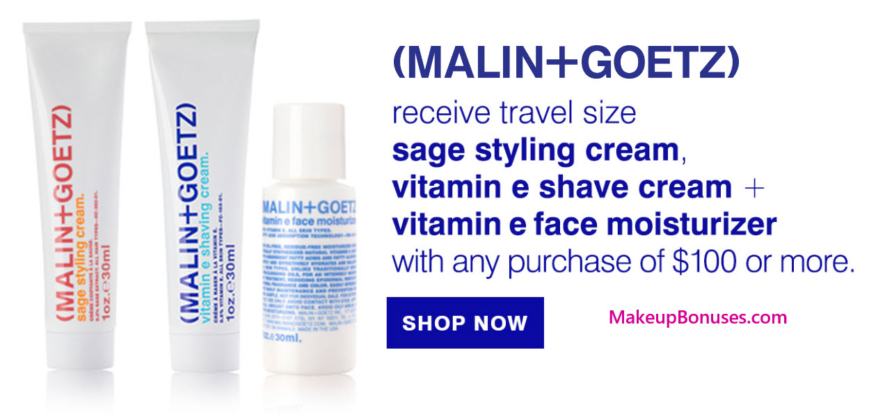 Receive a free 3-pc gift with your $100 Malin + Goetz purchase