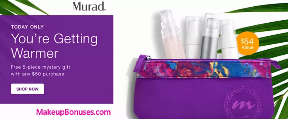 Receive a free 5-pc gift with your $50 Murad purchase