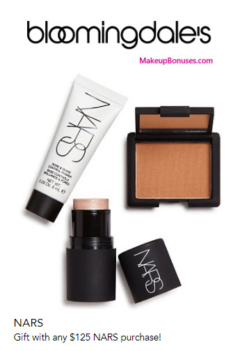 Receive a free 3-pc gift with your $125 NARS purchase