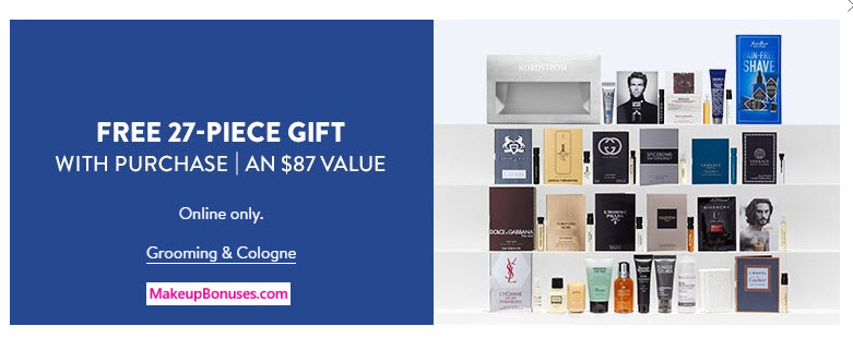 Receive a free 21-piece bonus gift with your $95 GROOMING OR COLOGNE PURCHASE purchase