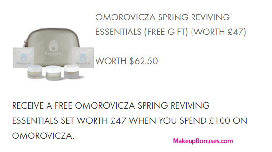Receive a free 6-piece bonus gift with your approx $104 (80 GBP) purchase