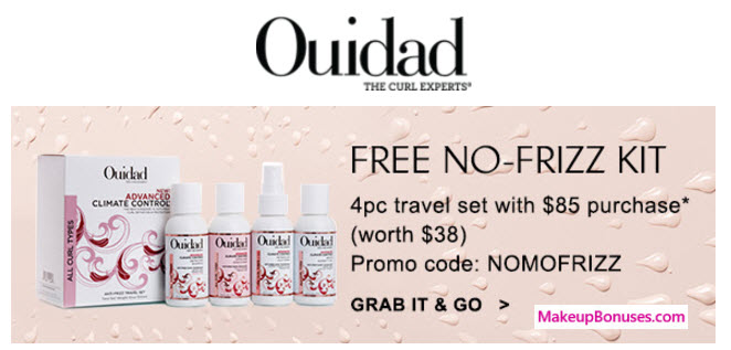 Receive a free 4-piece bonus gift with your $85 Ouidad purchase