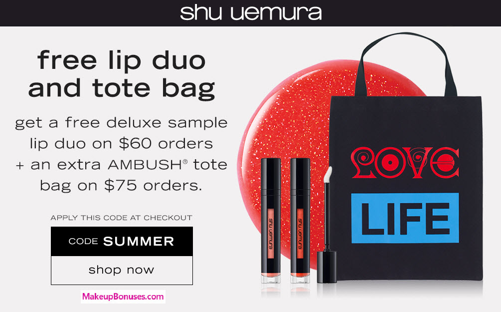 Receive a free 3-piece bonus gift with your $75 Shu Uemura purchase