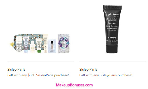 Receive a free 9-piece bonus gift with your $350 Sisley Paris purchase