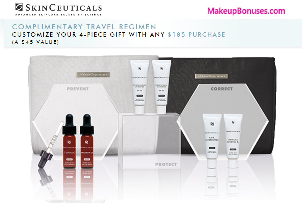 Receive a free 4-pc gift with your $185 SkinCeuticals purchase