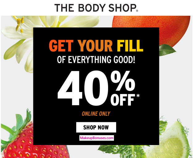 The Body Shop 40% Off