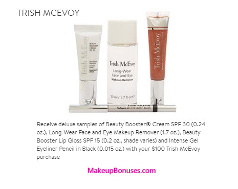 Receive a free 4-pc gift with your $100 Trish McEvoy purchase