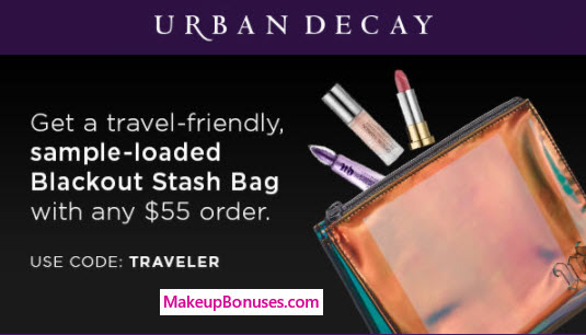 Receive a free 4-pc gift with your $55 Urban Decay purchase